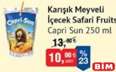 CAPRİ SUN KARIŞIK MEYVELİ İÇECEK SAFARİ FRUİTS 250 ML CAPRİ SUN KARIŞIK MEYVELİ İÇECEK SAFARİ FRUİTS 250 ML